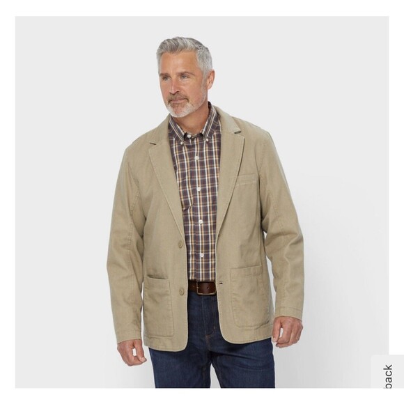 Duluth Trading Co Fire Hose Lightweight Presentation Jacket Khaki Men’s L - Picture 1 of 13